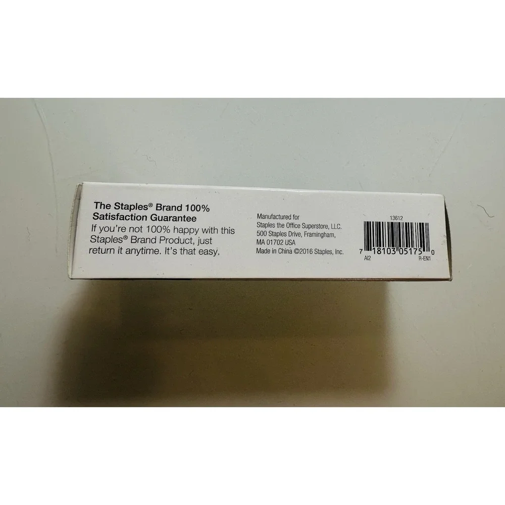 Staples Durable Dry Erase Board Eraser, Black